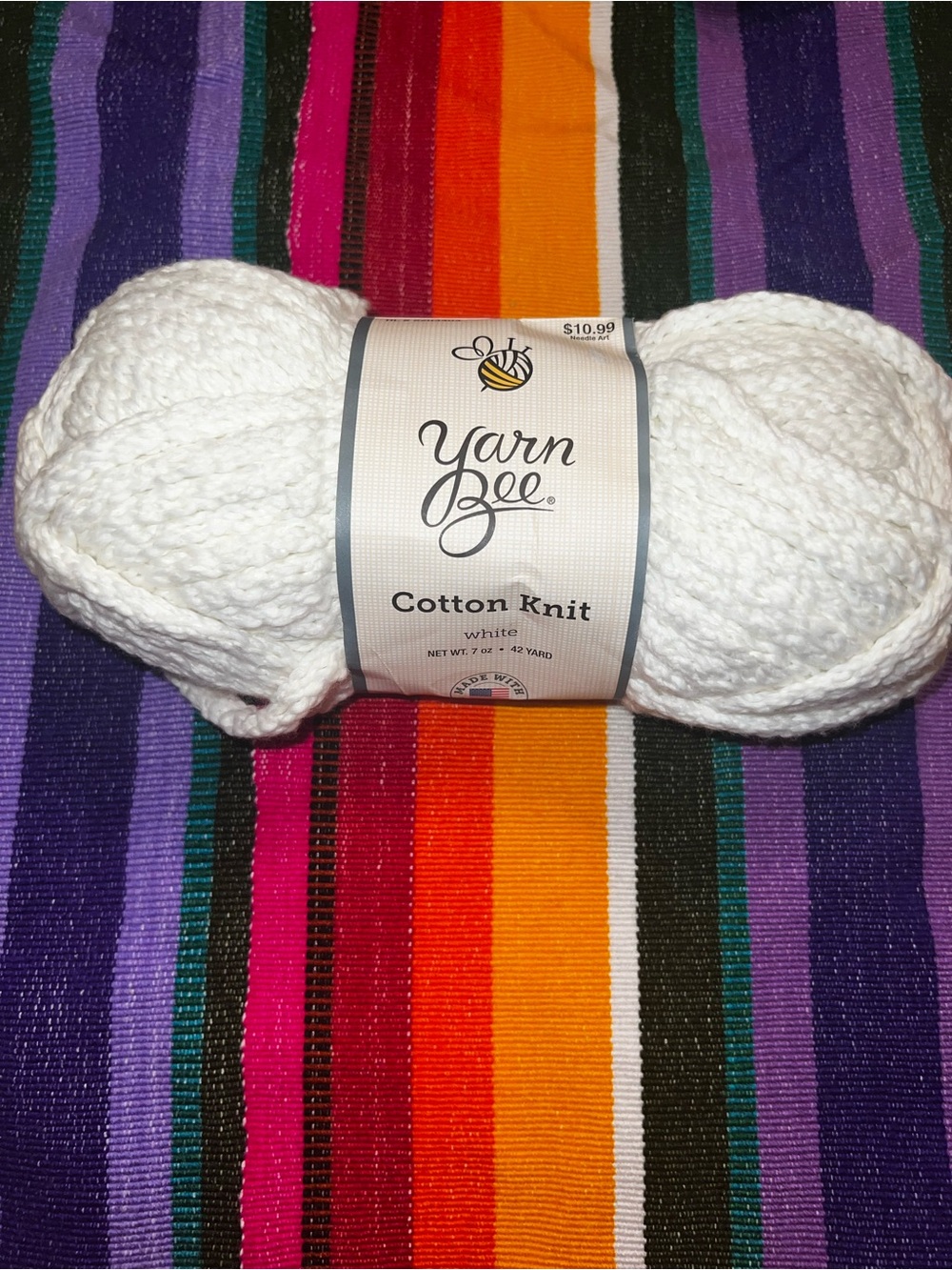 Yarn Bee Cotton Knit Yarn - White NWT